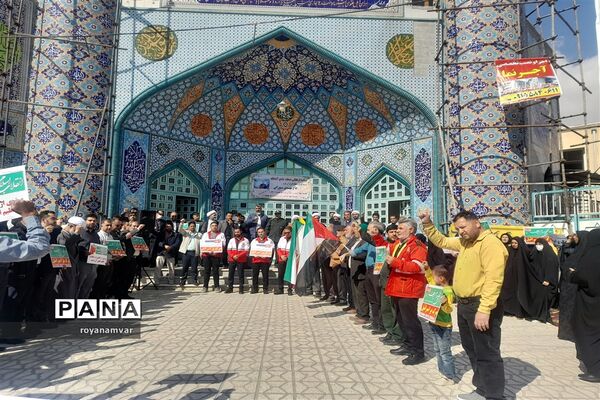 تجمع مردم شهرستان سملقان در محکومیت نسل کشی رژیم صهیونیستی