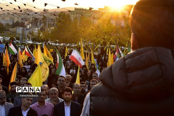 راهپیمایی مردم شهرستان پردیس در اعتراض به جنایات رژیم کودک‌کش صهیونیستی در غزه