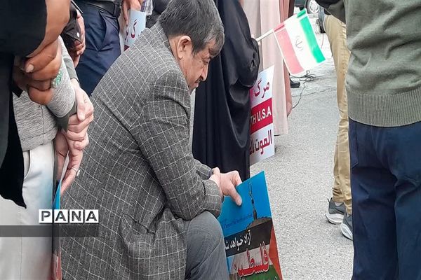 تجمع بزرگ اعتراض به جنایت اسرائیل در محمودآباد