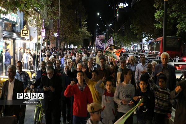 خروش مردم کاشمر در محکوم کردن جنایت جنگی وحوش صهیونیستی