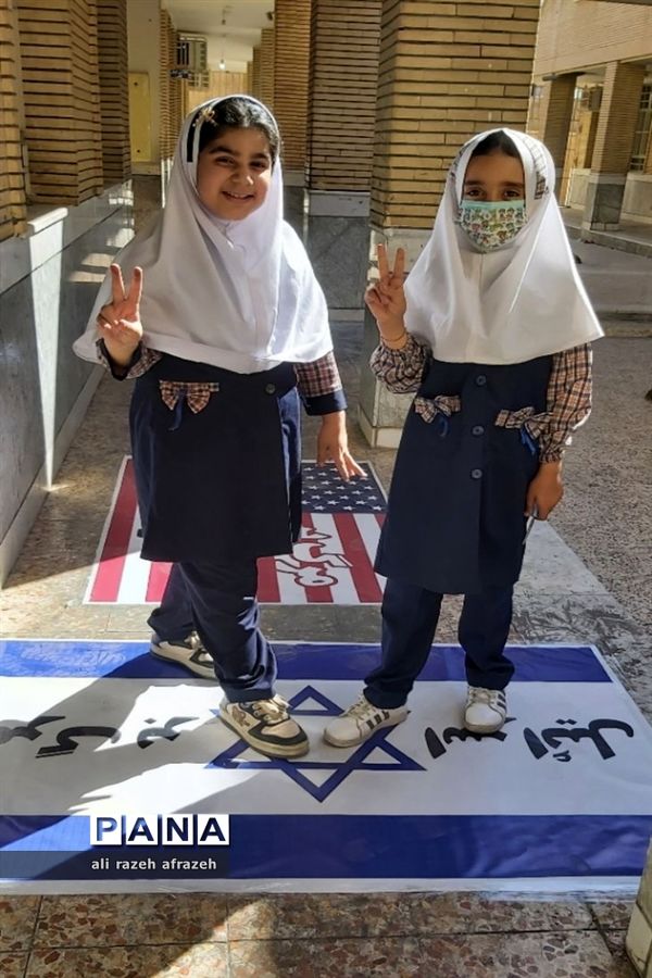 اعلام حمایت دانش‌آموزان پیشتاز اندیمشک از مردم مظلوم فلسطین