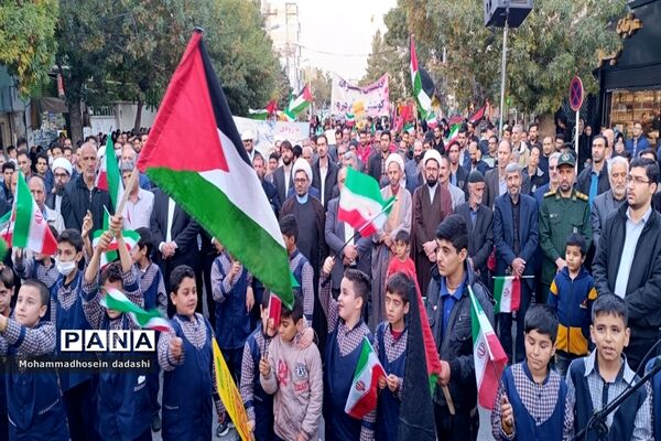 حمایت مردم خرمدره از مردم فلسطین