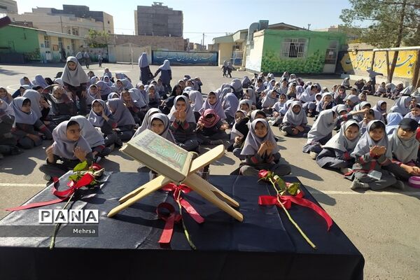 برگزاری مراسم همدردی با مردم فلسطین با مشارکت دانش‌آموزان و مسئولان آموزشگاه دخترانه فضیلت