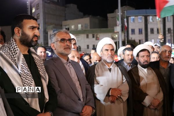 خروش مردم شهرستان‌قدس در محکومیت کشتار کودکان غزه