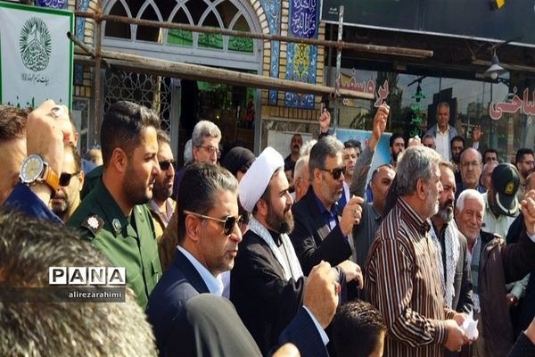 اجتماع با شکوه مردم شهرستان فیروزکوه در حمایت از مردم مظلوم فلسطین