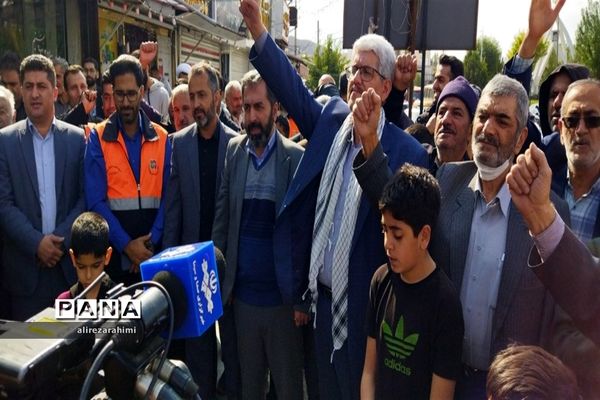 اجتماع با شکوه مردم شهرستان فیروزکوه در حمایت از مردم مظلوم فلسطین