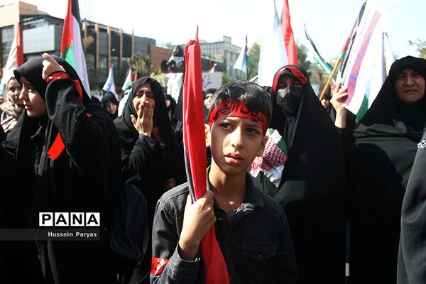 اجتماع بزرگ مادران و کودکان در حمایت از مردم فلسطین