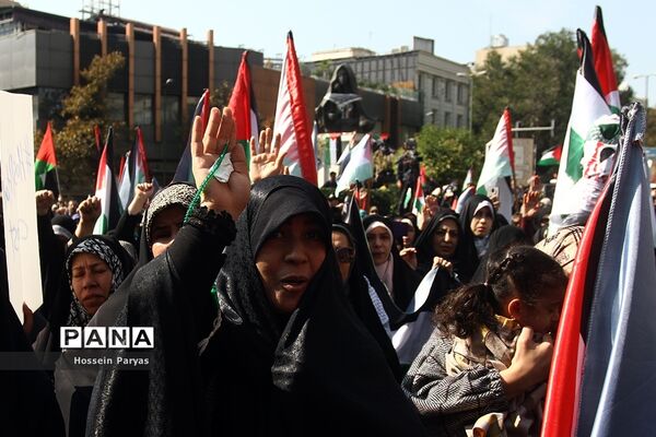 اجتماع بزرگ مادران و کودکان در حمایت از مردم فلسطین