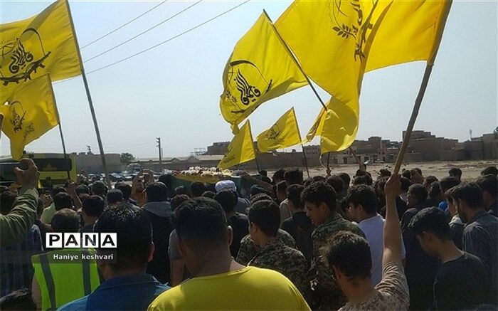 مراسم استقبال از شهید مدافع حرم سید مصطفی حسینی در شهرستان ورامین /فیلم