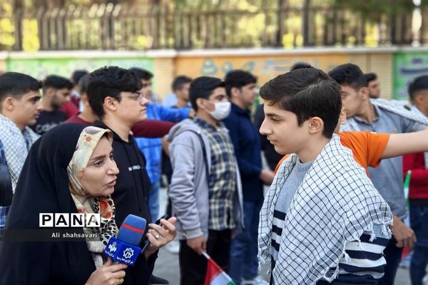 فریاد «مرگ بر اسرائیل» در مدارس کرمانشاه طنین‌انداز شد