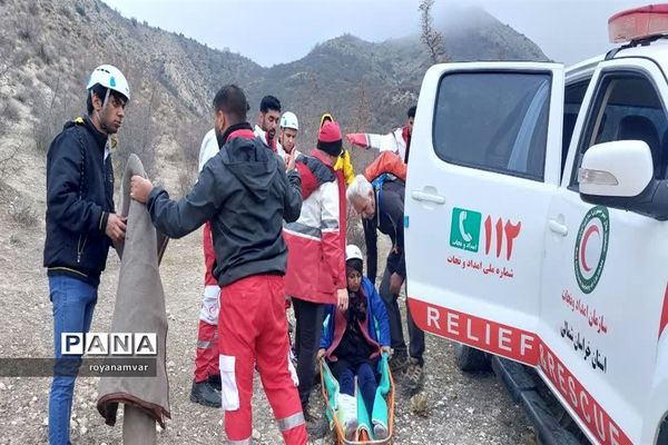عملیات نجات جان  کوهنورد مصدوم درارتفاعات یامان داغی توسط نجاتگران جمعیت هلال احمر شهرستان مانه وسملقان
