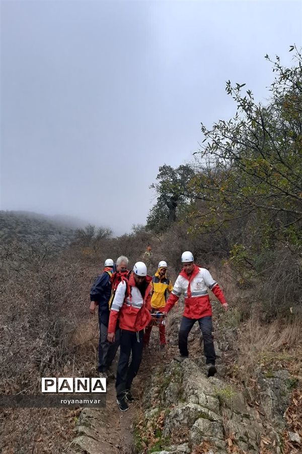 عملیات نجات جان  کوهنورد مصدوم درارتفاعات یامان داغی توسط نجاتگران جمعیت هلال احمر شهرستان مانه وسملقان