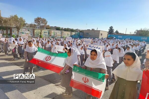 اعلام انزجاردانش‌آموزان آموزشگاه الله‌اکبر اسلامشهر از جنایات رژیم صهیونیستی