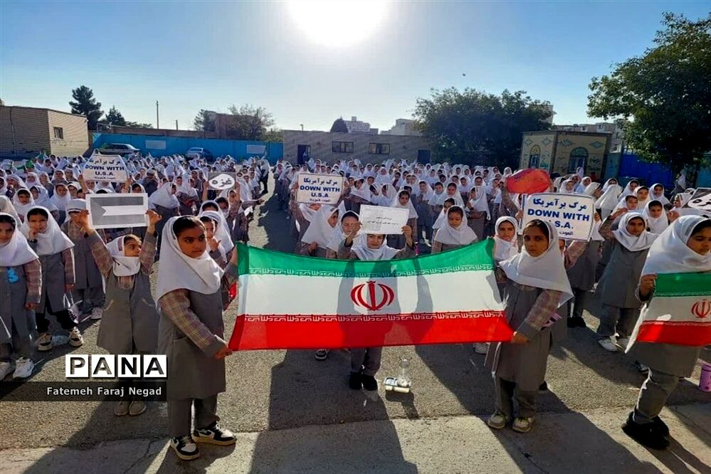اعلام انزجاردانش‌آموزان آموزشگاه الله‌اکبر اسلامشهر از جنایات رژیم صهیونیستی