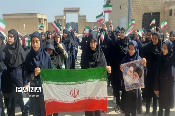 حمایت دانش‌آموزان شهرستان هویزه از کودکان مظلوم فلسطین
