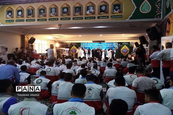 اجتماع هزار نفری امدادگران، جوانان و داوطلبان جمعیت هلال‌احمر خوزستان در حمایت از مردم مظلوم فلسطین