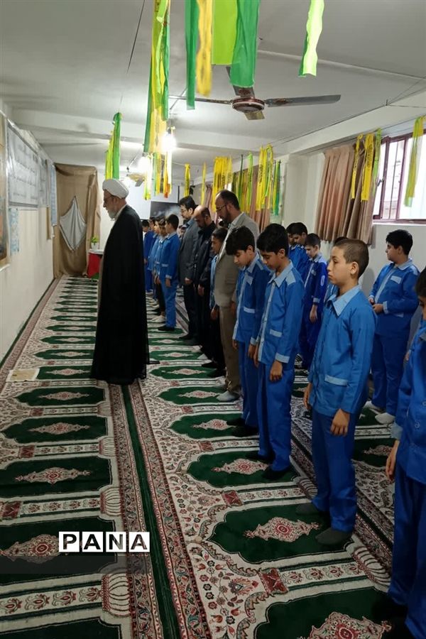 برگزاری نماز جماعت در مدارس شهرستان جویبار