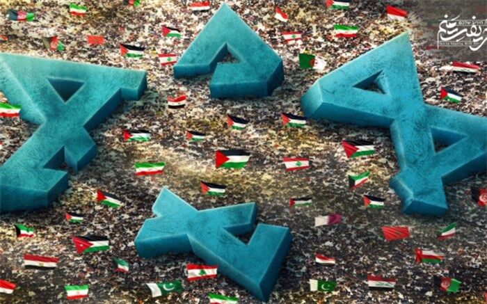 نمایش «سیل غیرت» جامعه جهانی در میدان انقلاب