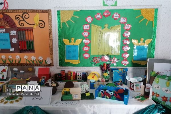 نمایشگاه دست‌سازهای دانش‌آموزان ناحیه چهار شیراز در طرح بوم