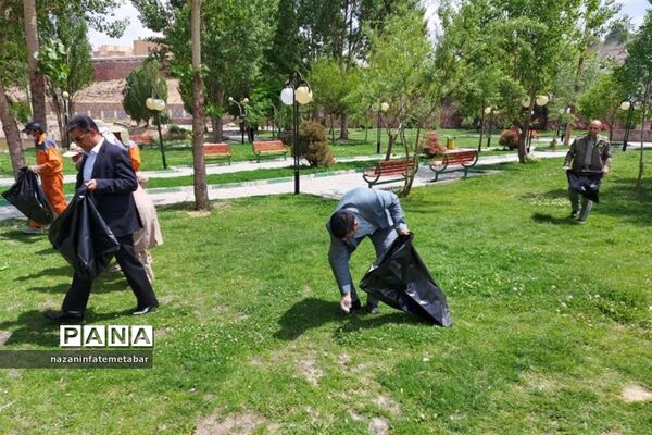 برگزاری پویش مردمی پاکسازی محیط‌زیست در پارک امیری فیروزکوهی شهرستان فیروزکوه