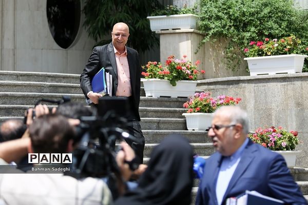 اعضای هیأت دولت در جمع خبرنگاران