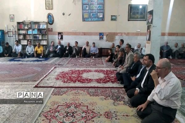 آیین خشت‌گذاری در مدرسه 14 معصوم شهرستان ورامین