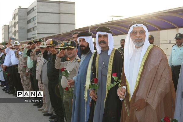 مراسم وداع با پیکر پاک شهید مدافع امنیت سرگرد محمد قنبری در ستاد فراجا استان خوزستان