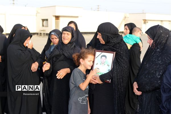 مراسم وداع با پیکر پاک شهید مدافع امنیت سرگرد محمد قنبری در ستاد فراجا استان خوزستان