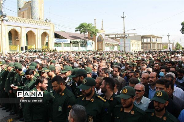 آیین تشییع شهید مدافع امنیت «سجاد امیری» در کرمانشاه