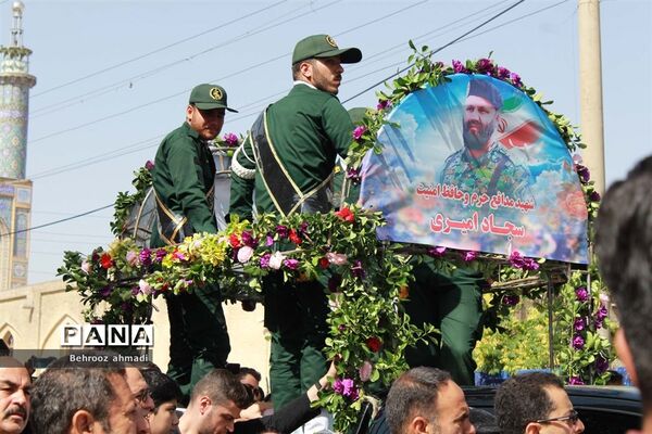 آیین تشییع شهید مدافع امنیت «سجاد امیری» در کرمانشاه