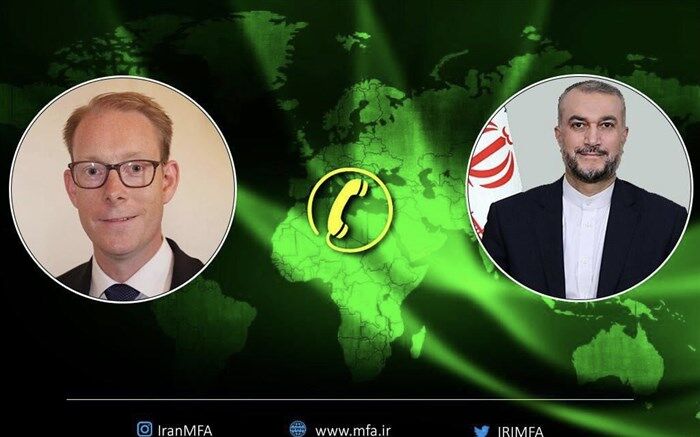 گفت‌وگوی تلفنی امیرعبداللهیان با وزیر امور خارجه سوئد
