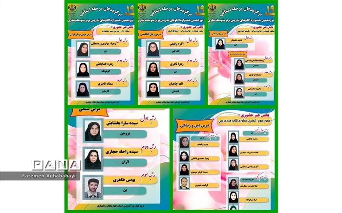 موفقیت دبیران بنی در جشنواره الگوهای تدریس برتر استانی