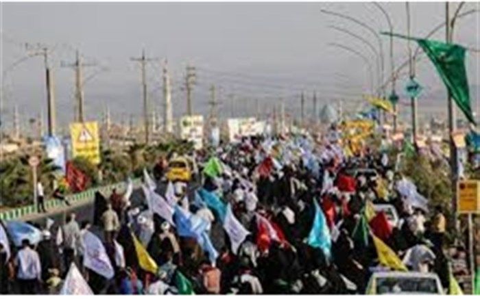 برپایی موکب سازمان دانش‌آموزی قم در مسیر پیاده‌روی عید غدیر