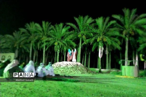 بازسازی واقعه عید غدیرخم به مناسبت عید بزرگ مسلمانان در شهر اهرم