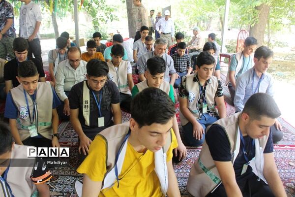 برگزاری نماز جماعت در اردوهای استانی یاورمربیان  شهرستان های استان تهران