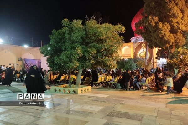 آیین سیاه‌پوشان و تربت‌خوران در حرم مطهر حضرت علی بن حمزه(ع)