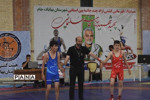 برگزاری مسابقات کشتی چند‌جانبه بین استانی  جام شهید قاسم سلیمانی در بهاباد