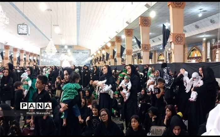 استقبال پرشور مردم از مراسم شیرخوارگان حسینی در پاکدشت/فیلم