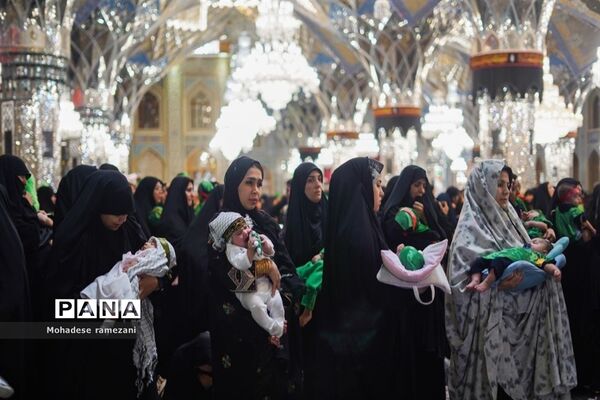 اجتماع عظیم شیرخوارگان حسینی در حرم مطهر