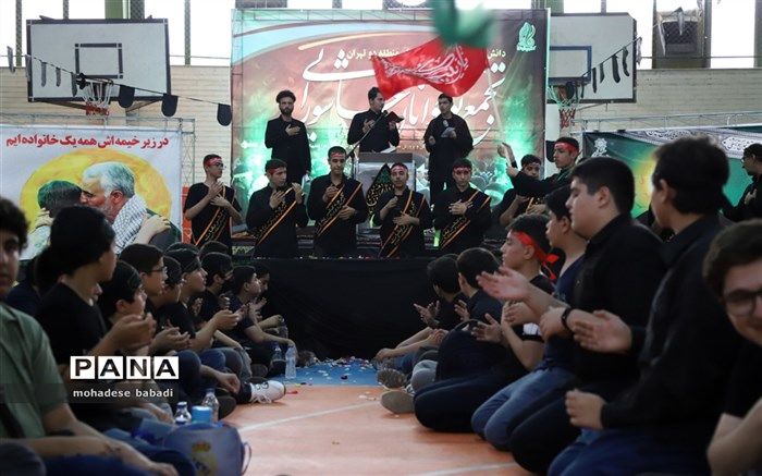 تشییع پیکر شهید گمنام توسط دانش‌آموزان