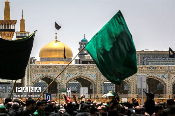 مراسم عزاداری تاسوعا قمر بنی هاشم (ع) در جوار حرم مطهر رضوی