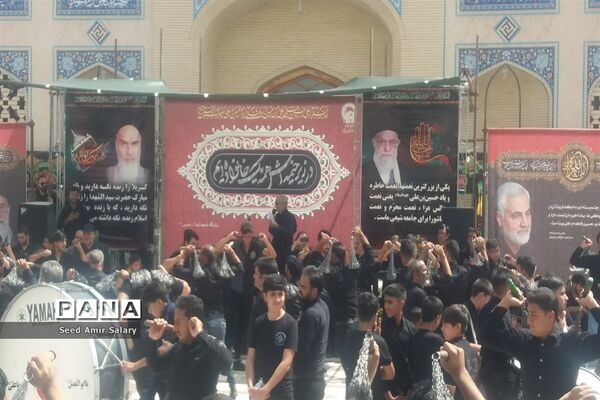 عزاداری تاسوعای حسینی در آرامگاه شهید مدرس کاشمر