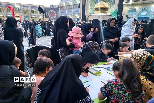 برپایی غرفه کودک توسط آموزش و پرورش پیشوا در روز عاشورای حسینی