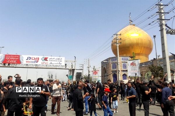 تجمع عزاداران حسینی در امام‌زاده طالب پاکدشت