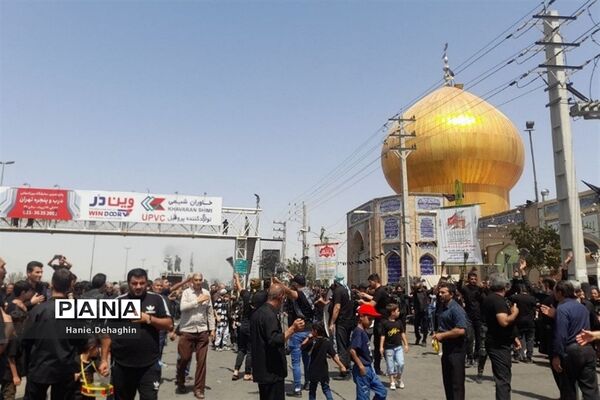 تجمع عزاداران حسینی در امام‌زاده طالب پاکدشت