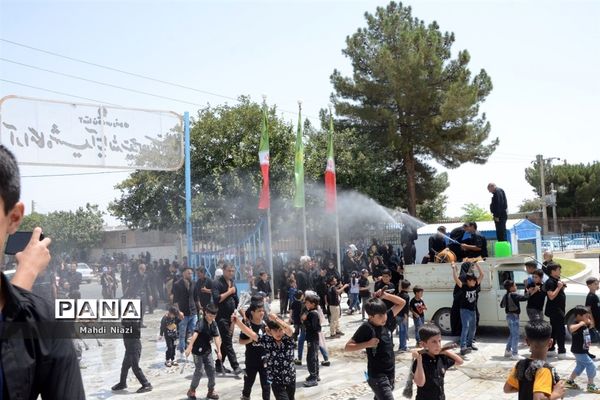 دسته زنجیر‌زنی در آرامگاه  مدرس کاشمر