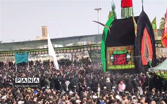 آیین سنتی نخل‌برداری مردم شهرستان زارچ در روز عاشورا