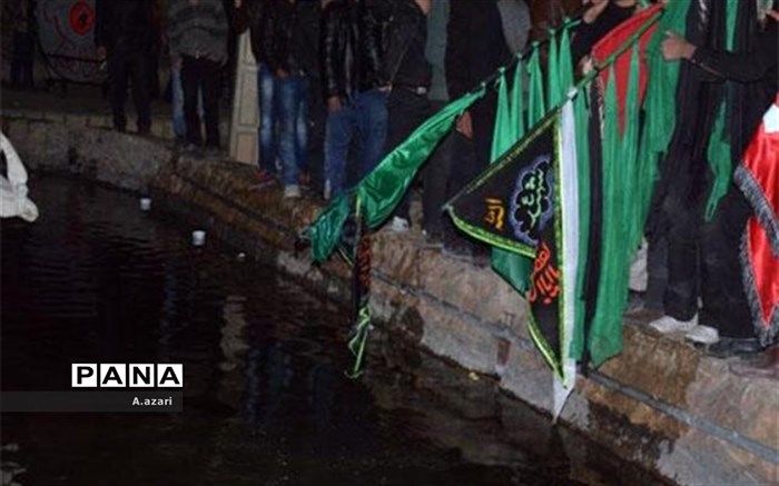 آیین علم‌ زنی به چشمه آب گرداب بن