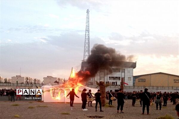 برگزاری مراسم خیمه سوزان در شهرک غرب مشهد