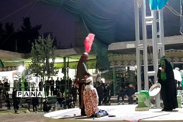 مراسم تعزیه‌خوانی شهادت امام حسین(ع) در شهر شهید‌پرور کوشک